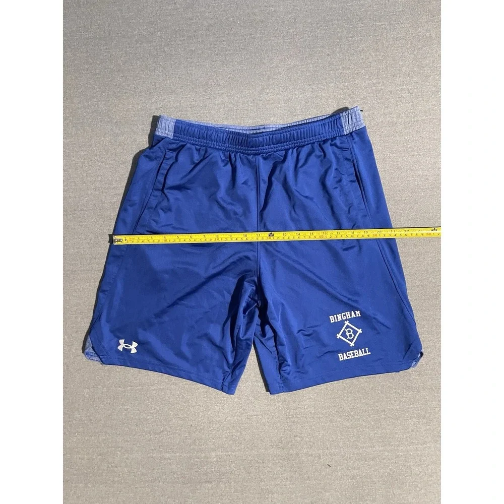 Under Armour Bingham Baseball Shorts Men's Large Blue Athletic Training Gym